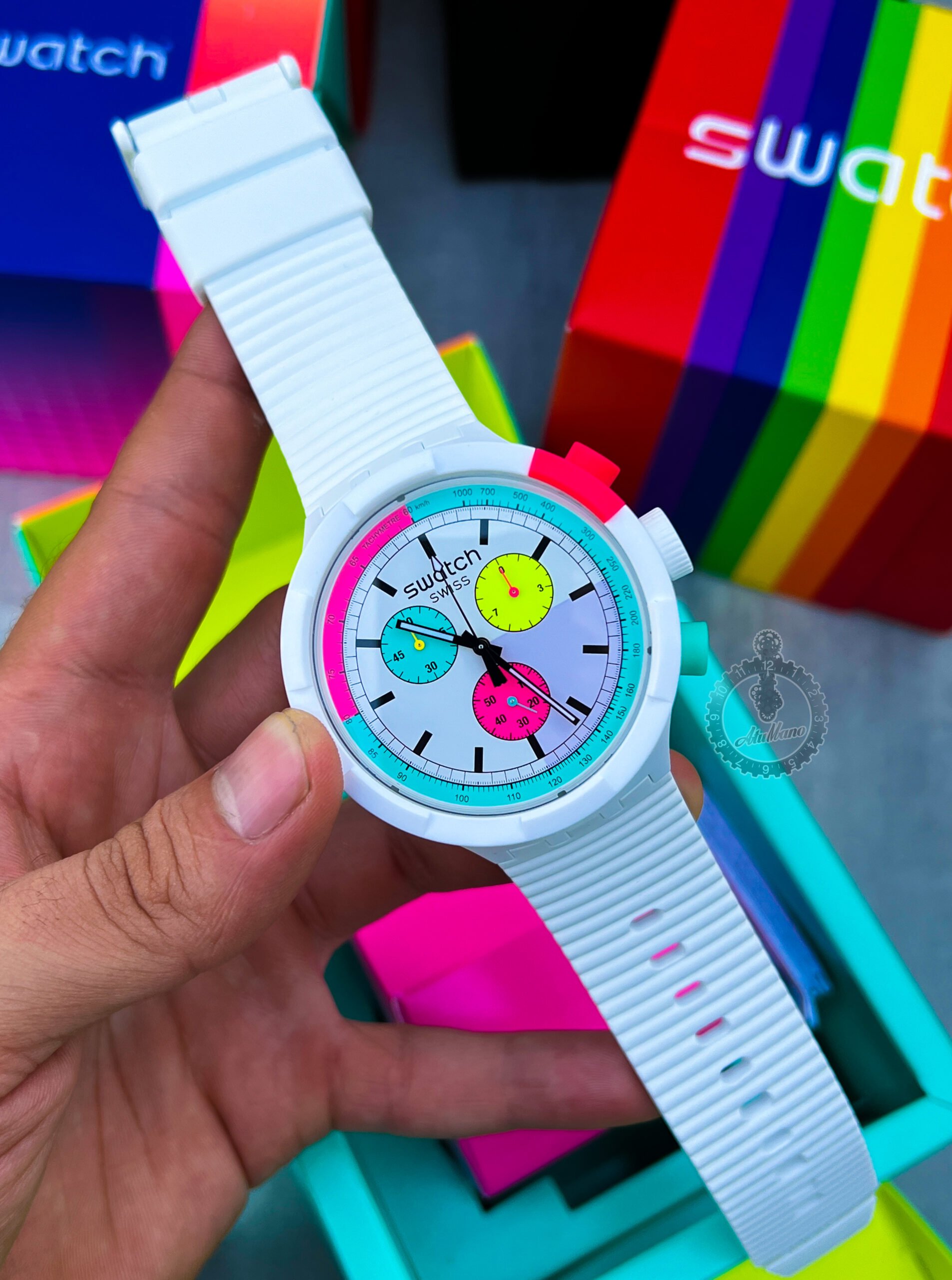Reloj Swatch (SB06W100) Swatch the Purity of Neon - Atumano