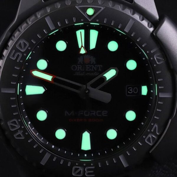 Reloj Orient  (RA-AC0L03B) M Force Diver  Mecánico con Correa de Silicona de 45 mm - Imagen 3
