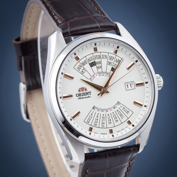 Reloj Orient Automatico (RA-BA0005S) Calendario Multianual Mecánico Contemporáneo, Correa de piel - 43,5 mm - Imagen 6