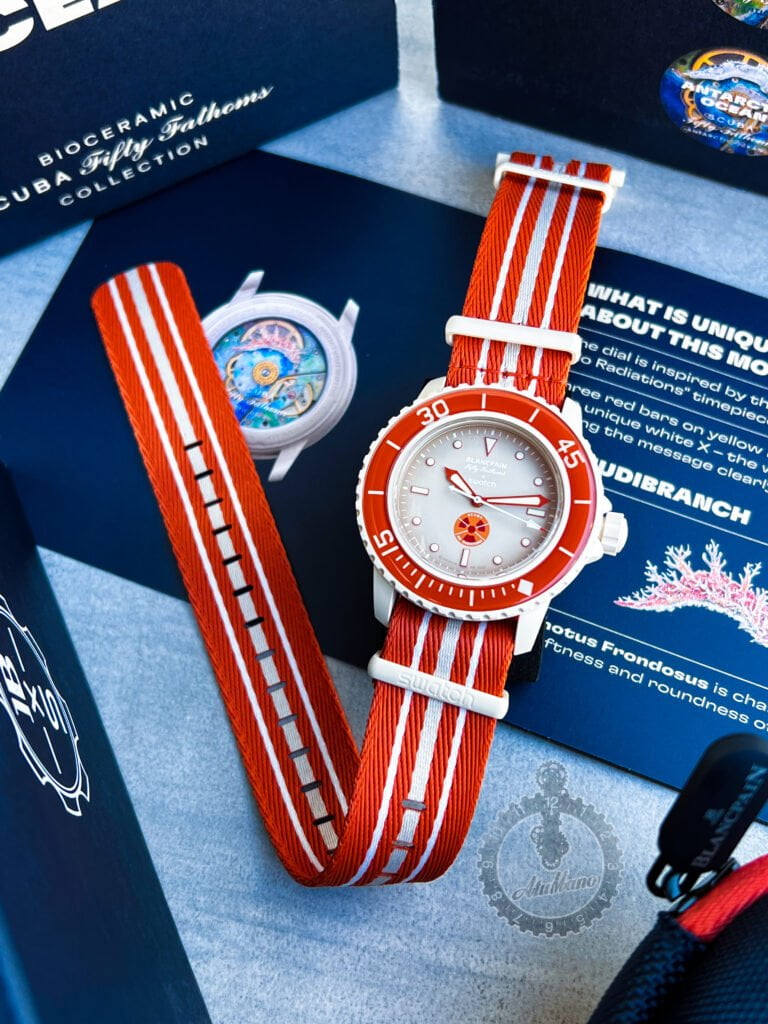 Reloj Swatch x BlancPain (SO35N100) Scuba Fifty Fathoms Oceano Artico