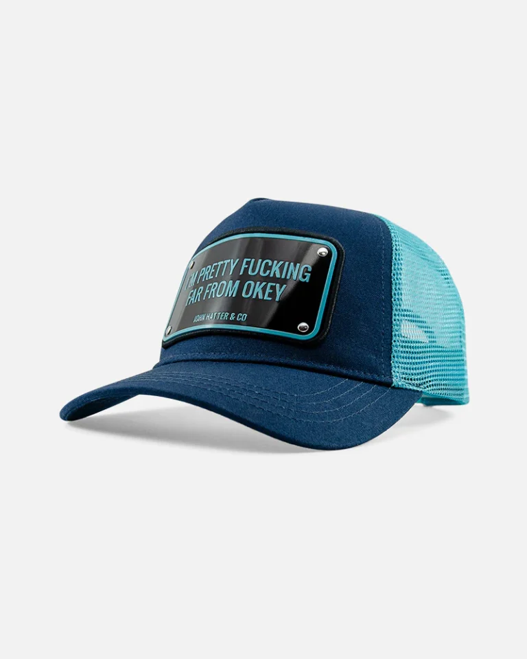 Gorra de lujo John Hatter I Am Pretty Fucking Far From Okey - Estoy Bastante Lejos de Estar Bien Aluminio
