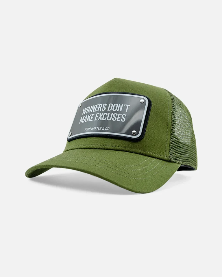 Gorra de lujo John Hatter Winners Dont Make Excuses - Los Ganadores no Ponen Excusas Aluminio