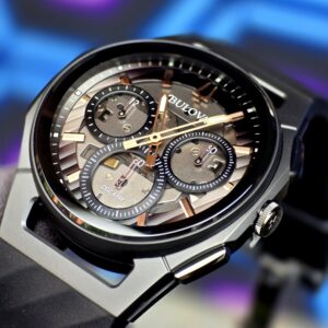 Reloj Bulova Curv titanio (98A162) Cuarzo de alto rendimiento cronógrafo curv