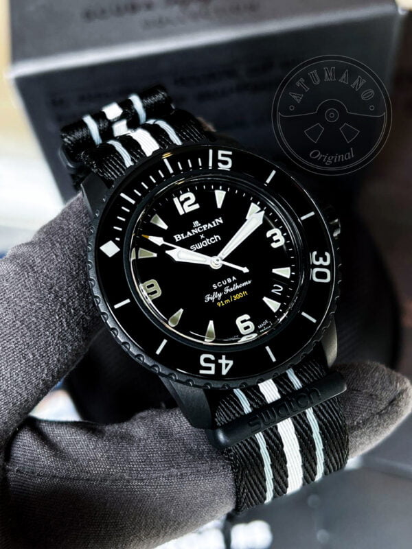 Reloj Swatch x BlancPain (SO35B400) Scuba Fifty Fathoms Oceano de Tormentas - Imagen 2