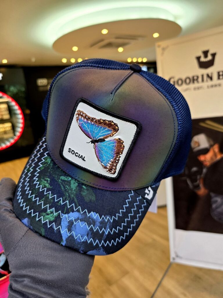 Gorra de lujo Goorin Bros Social Mariposa Iridiscente