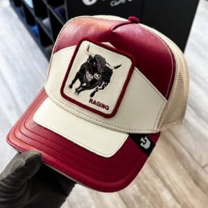 Gorra Goorin Bros Racing toro Cuero roja