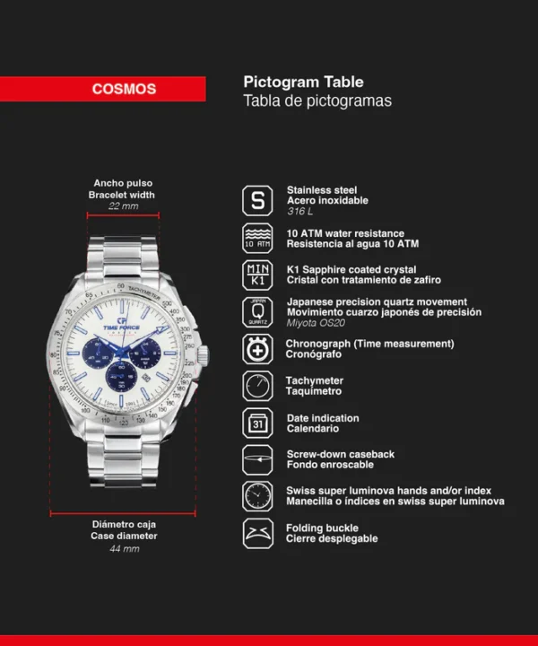 Reloj Time Force (TF5048M-02/1M) Cosmos - Imagen 4