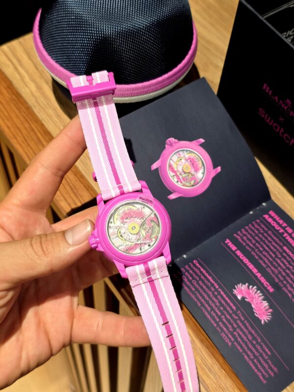 Nuevo Reloj Swatch x BlancPain (SO35P400) Scuba Fifty Fathoms PINK OCEAN - Imagen 11