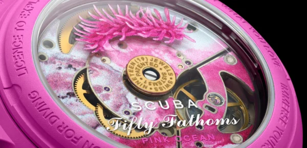 Nuevo Reloj Swatch x BlancPain (SO35P400) Scuba Fifty Fathoms PINK OCEAN - Imagen 3
