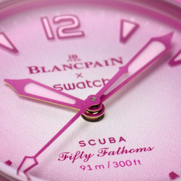 Nuevo Reloj Swatch x BlancPain (SO35P400) Scuba Fifty Fathoms PINK OCEAN - Imagen 10