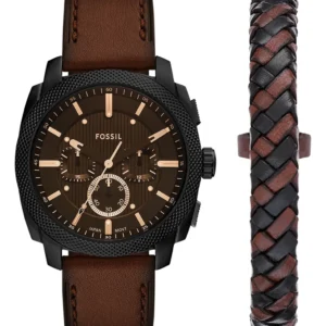 Reloj Fossil (FS6102SET) Machine Negro y Café