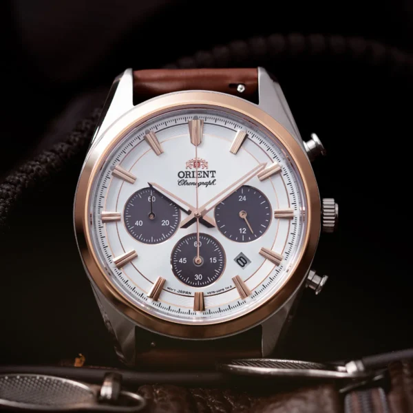 Reloj Orient (RA-TX0306S) Cuarzo Contemporáneo, Correa de Piel- 40,0 mm