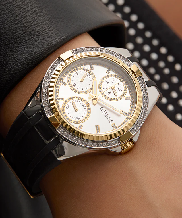 Guess Orologio Uomo W0871G4 - Quarzo, Cassa In Acciaio 43mm, Bracciale Acciaio Argento, Analogico