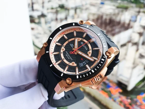 RELOJ BULOVA CLASSIC (98B152) PRECISIONIST RUBBER STRAP - Imagen 5