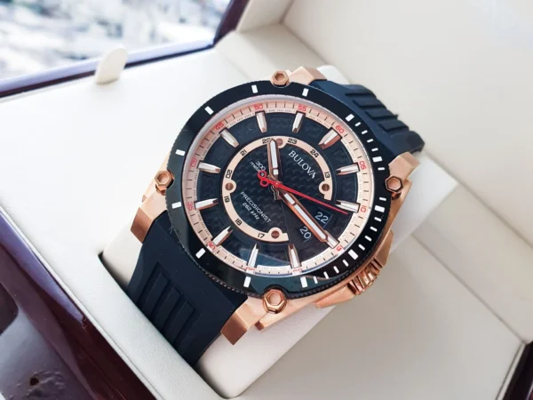 RELOJ BULOVA CLASSIC (98B152) PRECISIONIST RUBBER STRAP - Imagen 2