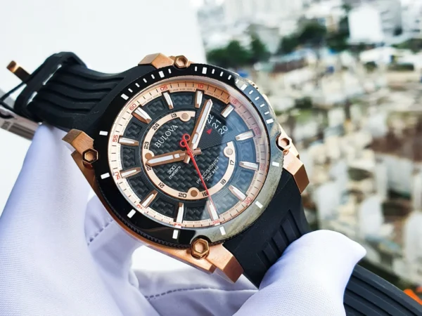 RELOJ BULOVA CLASSIC (98B152) PRECISIONIST RUBBER STRAP - Imagen 3
