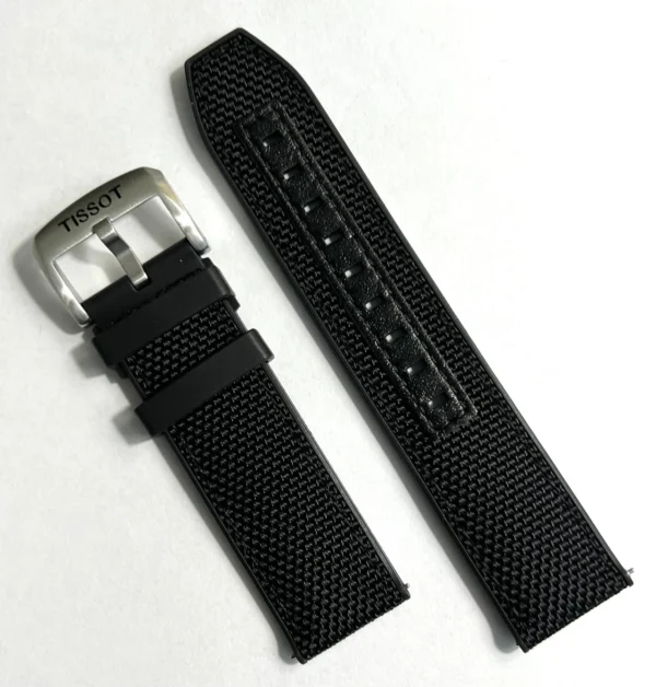 Correa Tissot super sport cuero textil negro T604047163