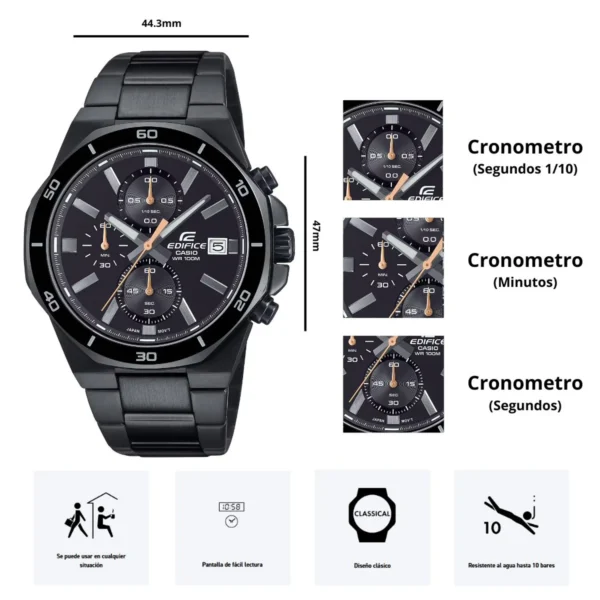 Reloj Casio Edifice (EFV-640DC-1AVUDF) - Imagen 3