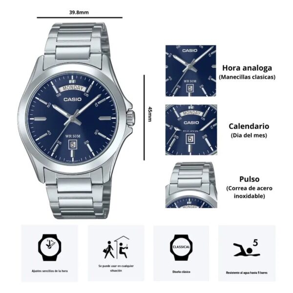 Reloj Casio MTP-1370D-2A2VDF - Imagen 3