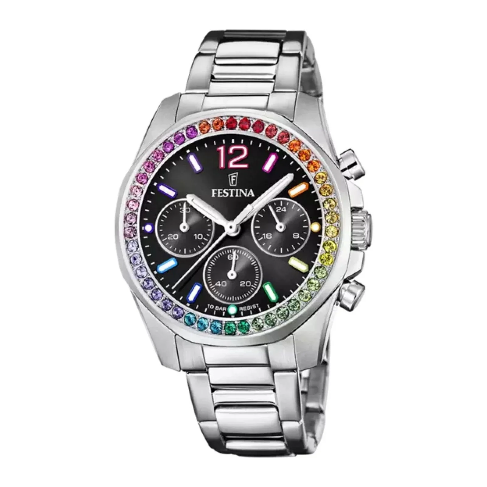RELOJ ELEGANTE PARA MUJER FESTINA RAINBOW F20606/3 - PLATEADO 1 RELOJ ELEGANTE PARA MUJER FESTINA RAINBOW F20606/3 - PLATEADO