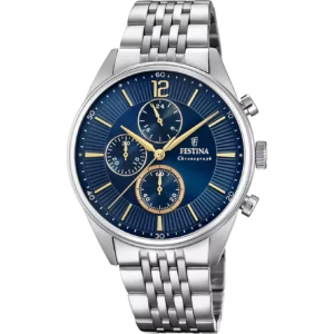 RELOJ ANÁLOGO PARA HOMBRE FESTINA TIMELESS CHRONO F20285/3 - PLATEADO