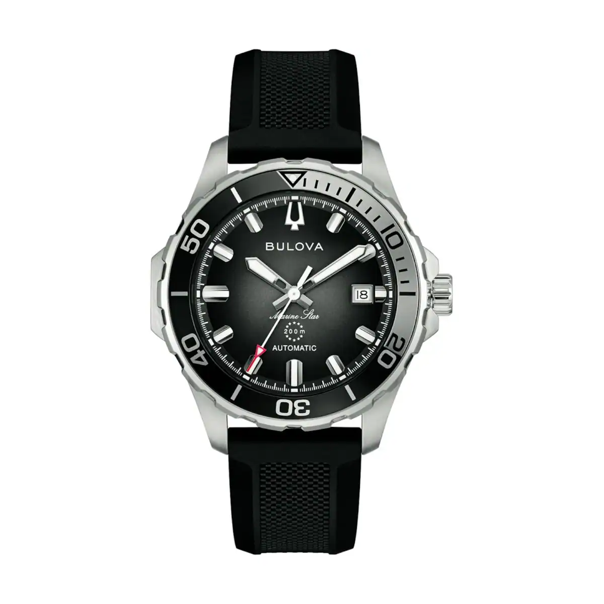Reloj Bulova Hombre Marine Auto Cuero Negro 98B465 1 Reloj Bulova Hombre Marine Auto Cuero Negro 98B465