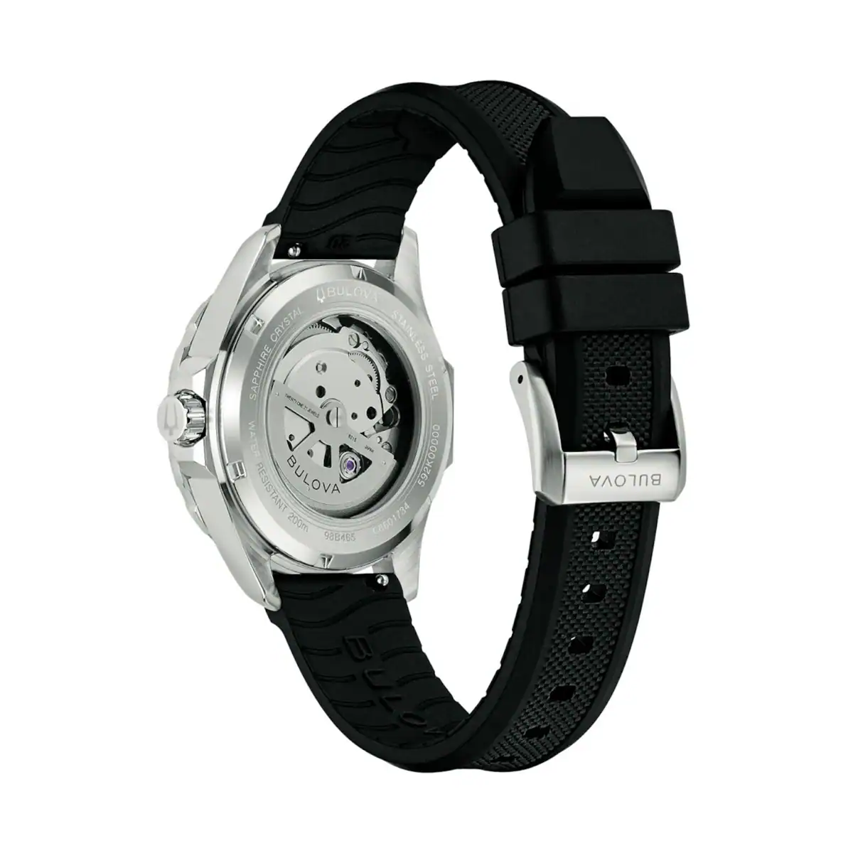 Reloj Bulova Hombre Marine Auto Cuero Negro 98B465 2 Reloj Bulova Hombre Marine Auto Cuero Negro 98B465 - Imagen 2